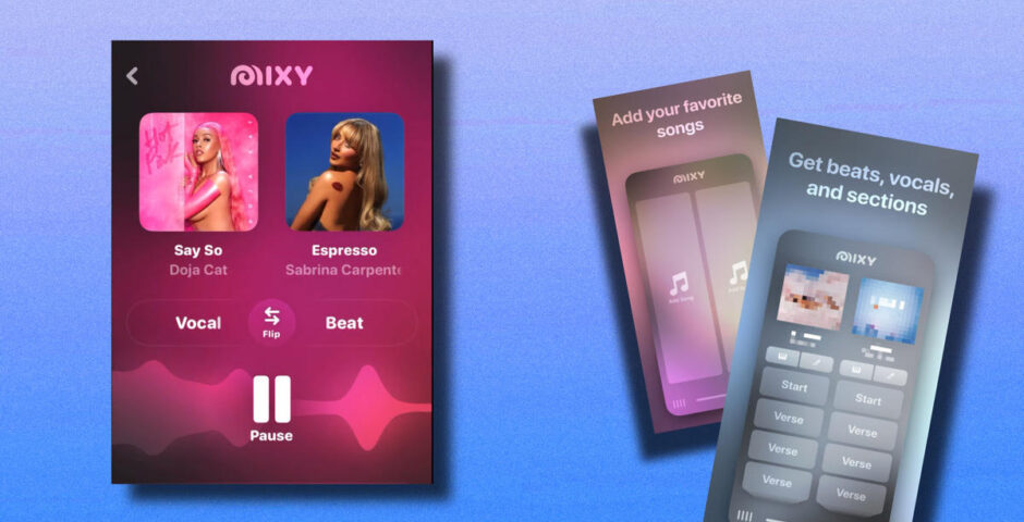 Mixy song mashup app