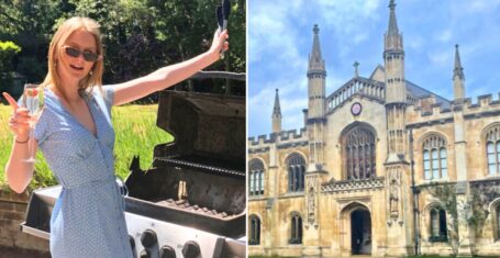 the university of cambridge, an objectively privileged russell group uni. plus a blonde girl who hopefully won't mind her pic being used